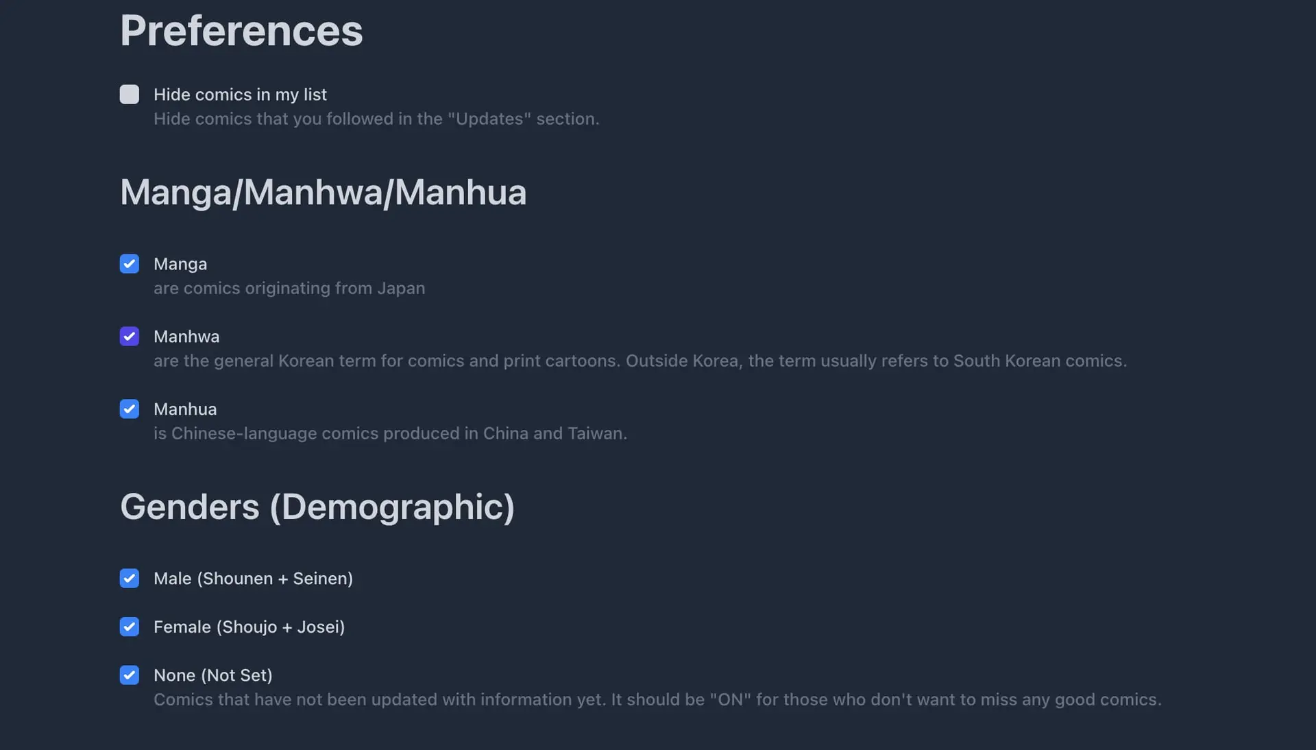 Choose what you want to see